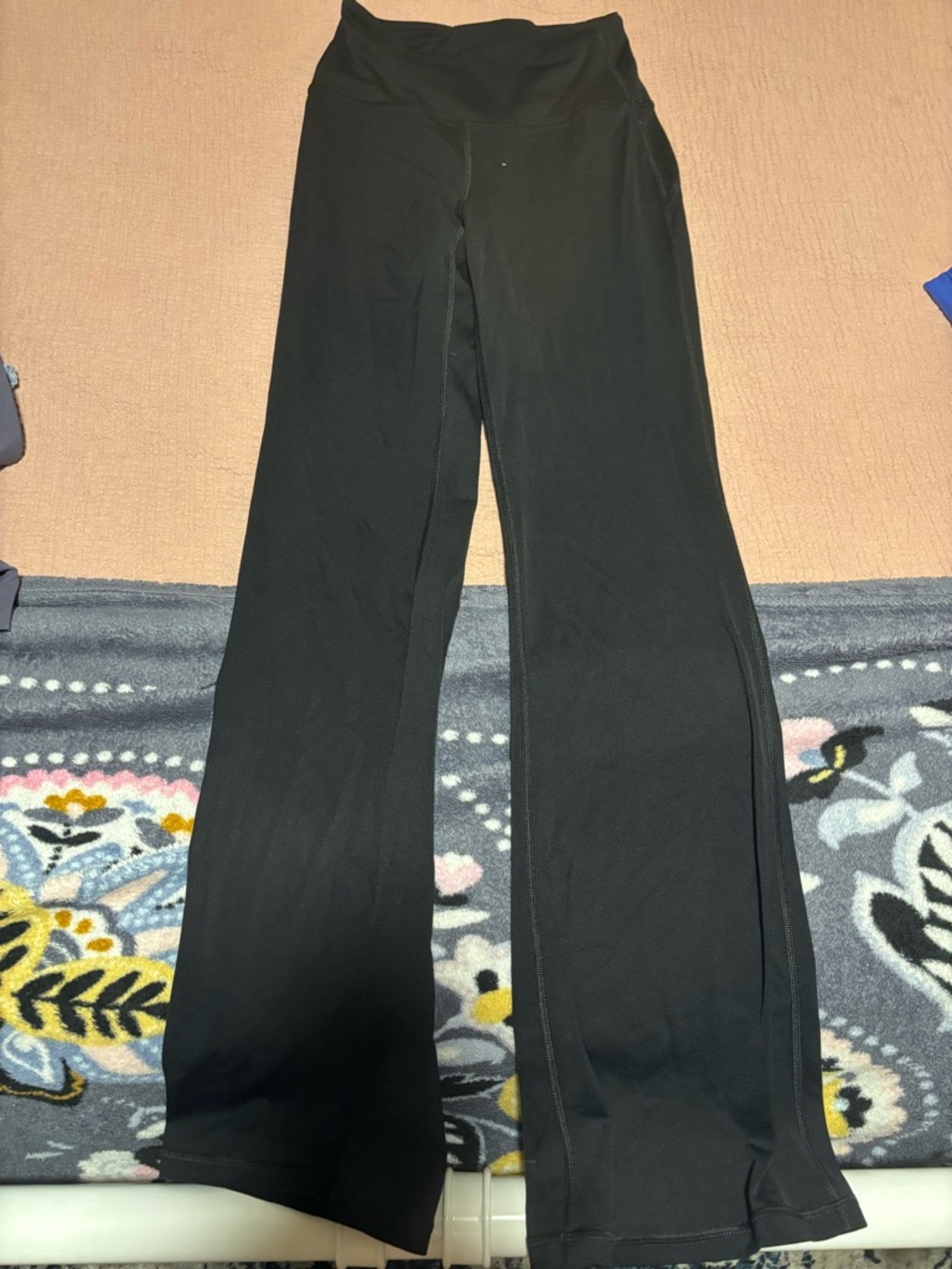 Lululemom Black Wide-Leg Yoga Pants